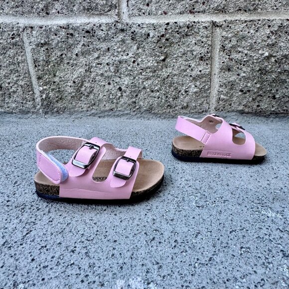 BIRKENSTOCK Pink Milano Sandals Girls US 4 EU 22 Baby Girl Toddler Shoes - Picture 3 of 11